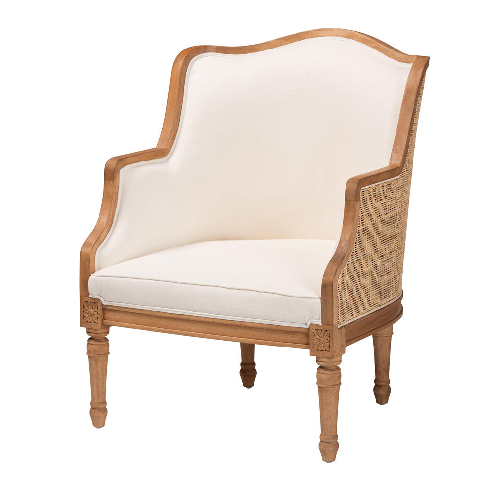 bali & pari - Elizette Chair in Beige/Honey Oak - SEA689-Light wood-NAT01/White-F00 view 1