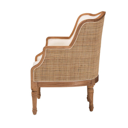 bali & pari - Elizette Chair in Beige/Honey Oak - SEA689-Light wood-NAT01/White-F00 view 3