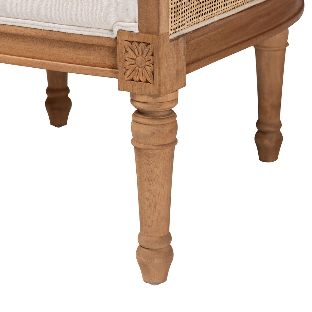 bali & pari - Elizette Chair in Beige/Honey Oak - SEA689-Light wood-NAT01/White-F00 view 6