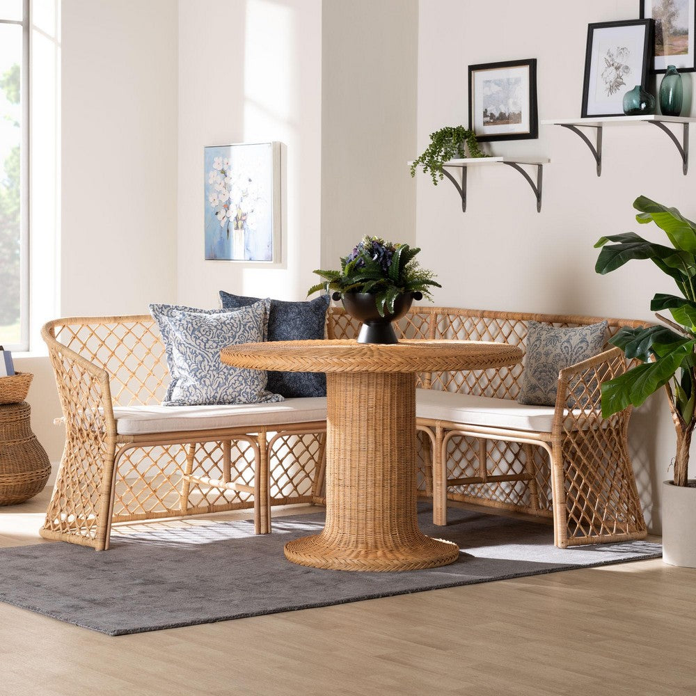 bali & pari - Ellard Dining Set in Light Honey - Aysi/Braided-3PC Dining Set view 9