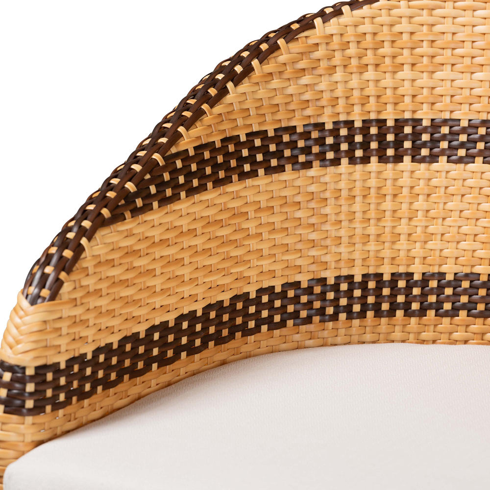 bali & pari  - Elma Counter Stool in Natural Brown/Dark Brown - Elma-Natural/Brown Stripes-Rattan-Cushion-CS view 5