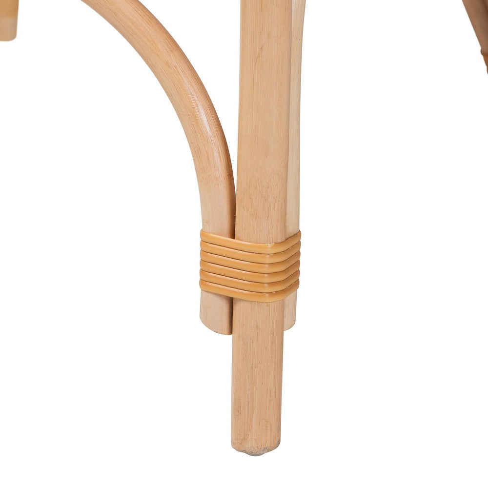 bali & pari  - Elma Dining Chair in Natural Brown/Dark Brown - Elma-Natural/Brown Stripes-Rattan-Cushion-DC view 6