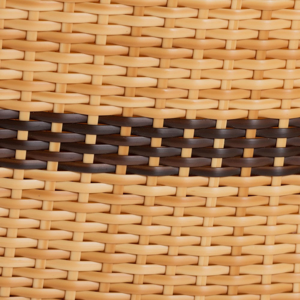 bali & pari  - Elma Dining Chair in Natural Brown/Dark Brown - Elma-Natural/Brown Stripes-Rattan-Cushion-DC view 7