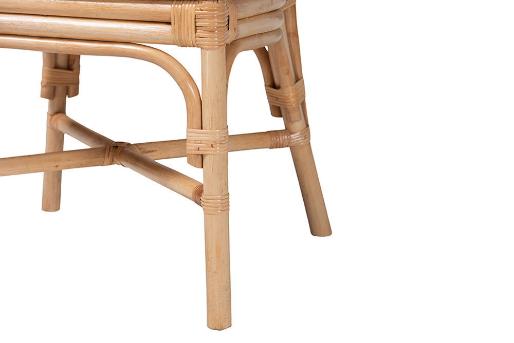 bali & pari - Elmer Dining Chair - Elmer-Natural Rattan-White Cushion-DC view 7