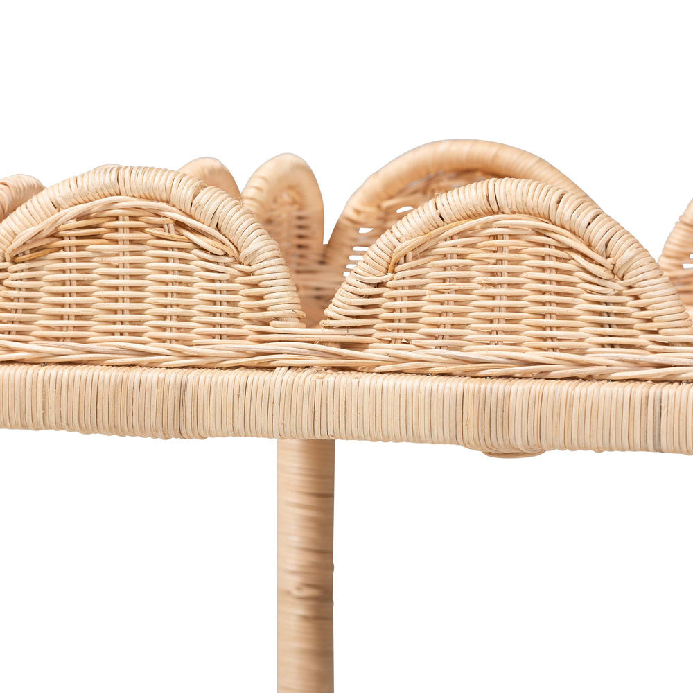 bali & pari  - Eloisa End Table in Natural Brown - WS157-Natural Rattan-ET view 4