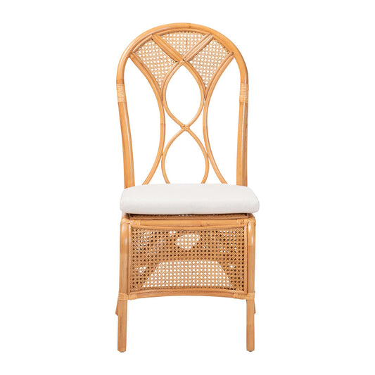 bali & pari  - Elsa Dining Chair in Light Honey - Elsa-KYG-Light Honey Rattan-Cushion-DC view 2