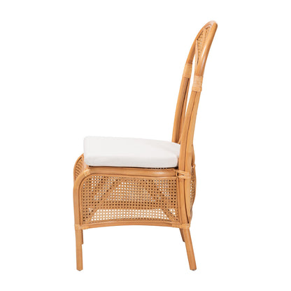 bali & pari  - Elsa Dining Chair in Light Honey - Elsa-KYG-Light Honey Rattan-Cushion-DC view 3