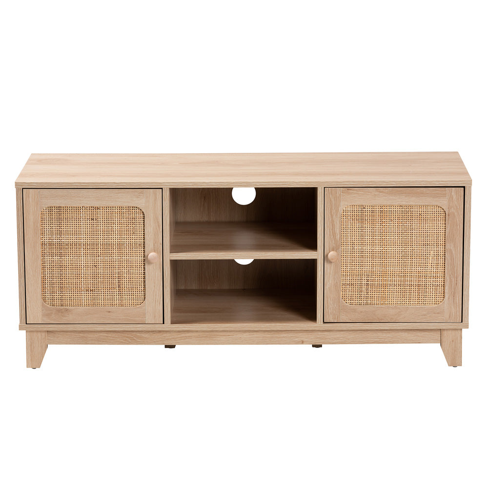 bali & pari - Elsbeth TV Stand in Light Brown/Natural Brown - LC22040702-Rattan-TV Stand view 3