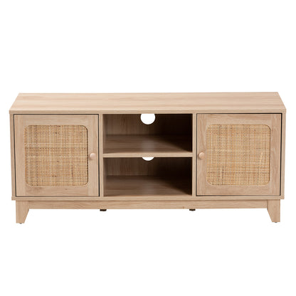 bali & pari - Elsbeth TV Stand in Light Brown/Natural Brown - LC22040702-Rattan-TV Stand view 3