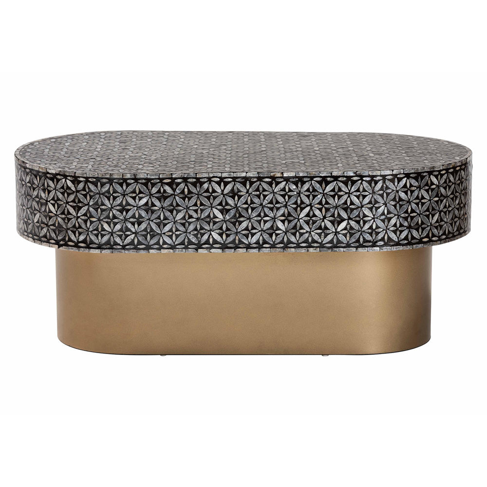 bali & pari - EmeryCoffee Table in Black/Gold - F2508-FT2-Capiz-CT view 2