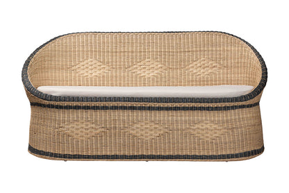 bali & pari  - Emiliana Loveseat - Emiliana-Natural-Rattan-Cushion-LS view 2