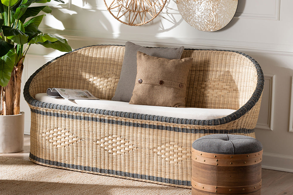 bali & pari  - Emiliana Loveseat - Emiliana-Natural-Rattan-Cushion-LS view 5