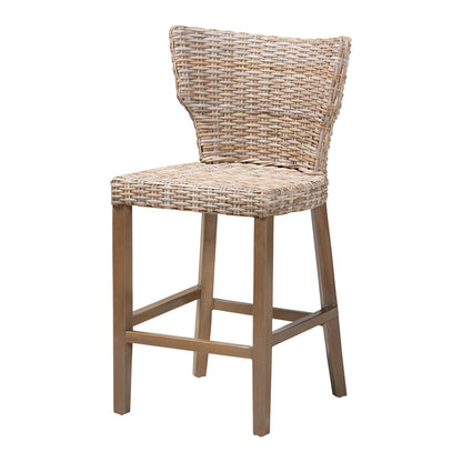 bali & pari - Enver Counter Stool in Kubu Grey/Rustic Taupe - Enver-Grey Natural-CS view 1
