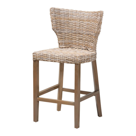 bali & pari - Enver Counter Stool in Kubu Grey/Rustic Taupe - Enver-Grey Natural-CS view 1
