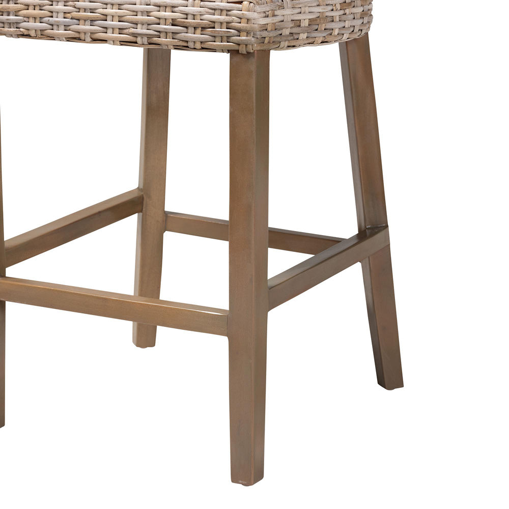 bali & pari - Enver Counter Stool in Kubu Grey/Rustic Taupe - Enver-Grey Natural-CS view 6