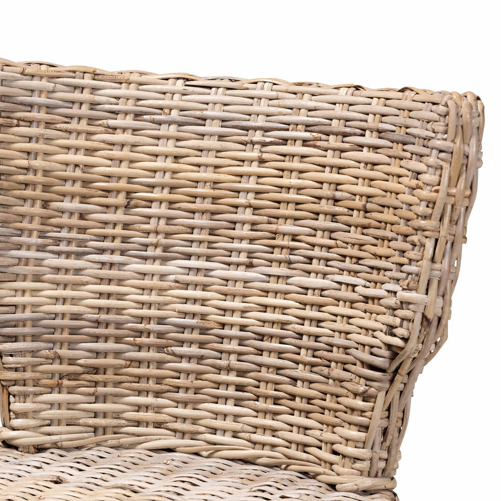 bali & pari - Enver Dining Chair in Greywashed/Brown - Enver-Grey Natural Rattan-DC view 5