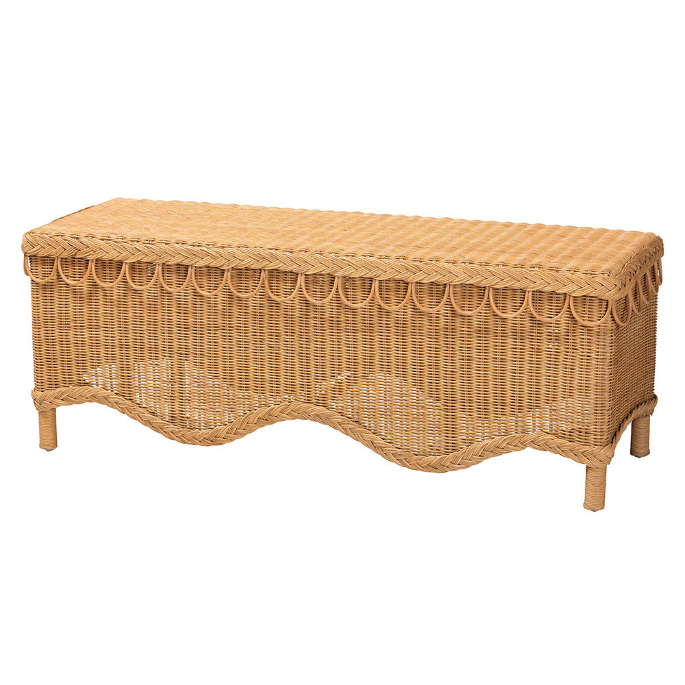 bali & pari - Erla Bench in Light Honey - Indiana-Light Honey Rattan-Bench view 1