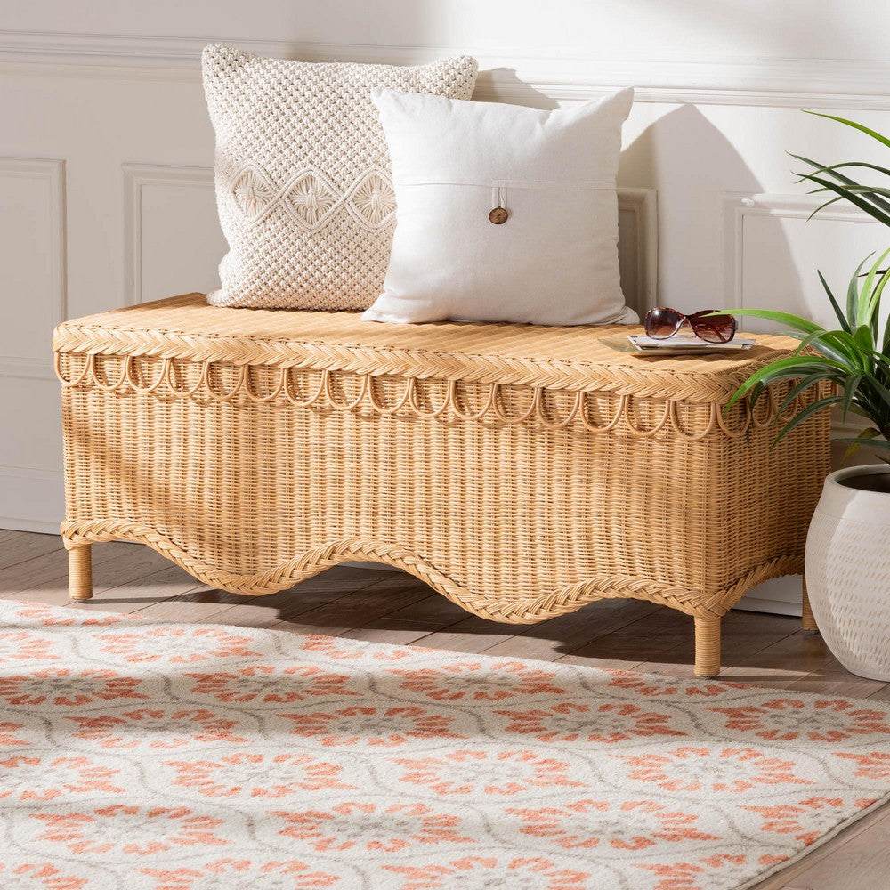 bali & pari - Erla Bench in Light Honey - Indiana-Light Honey Rattan-Bench view 7