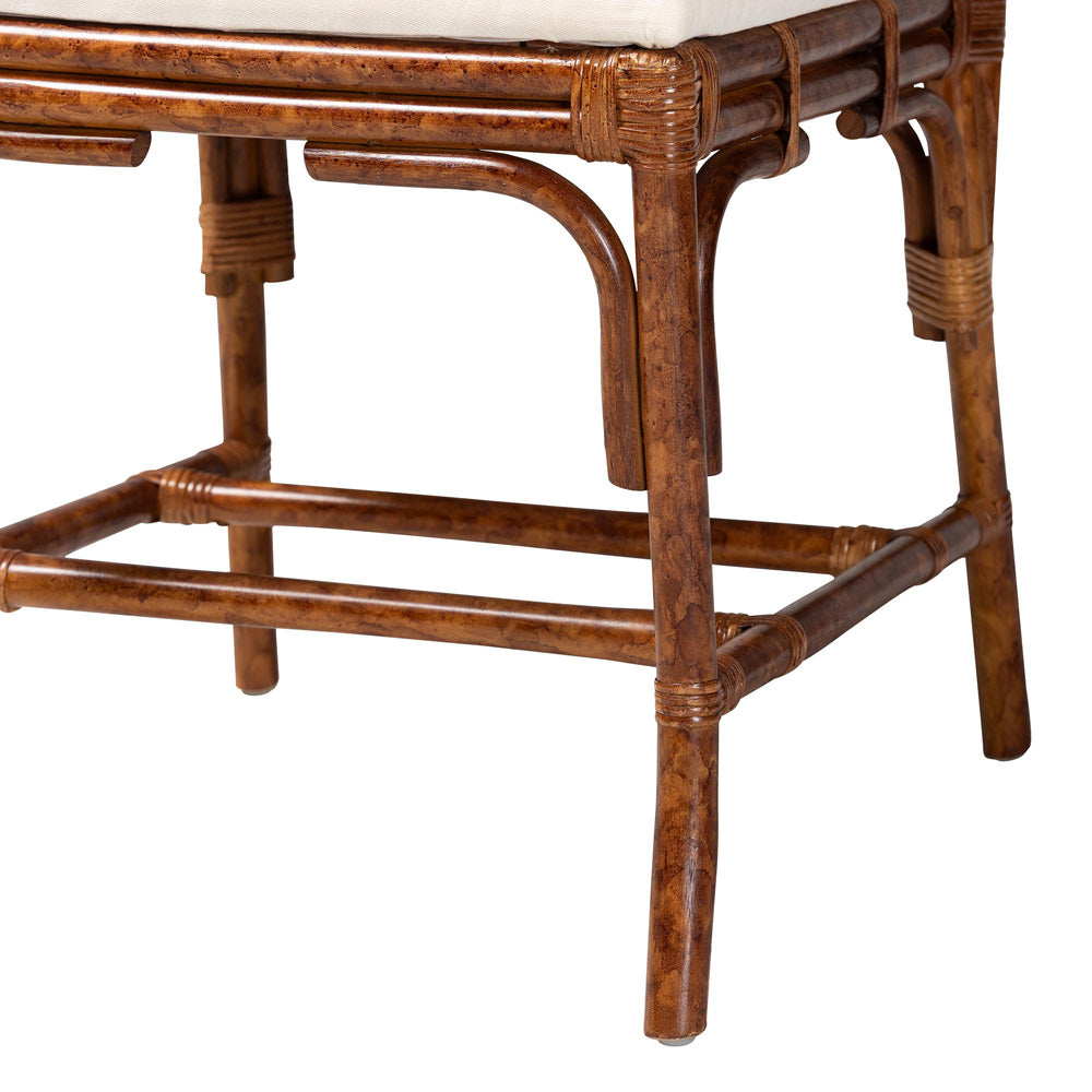 bali & pari - Esmery Dining Chair in Marbled Tortoise Brown/White - WS193-Tortoise Cushion-Rattan-DC view 6