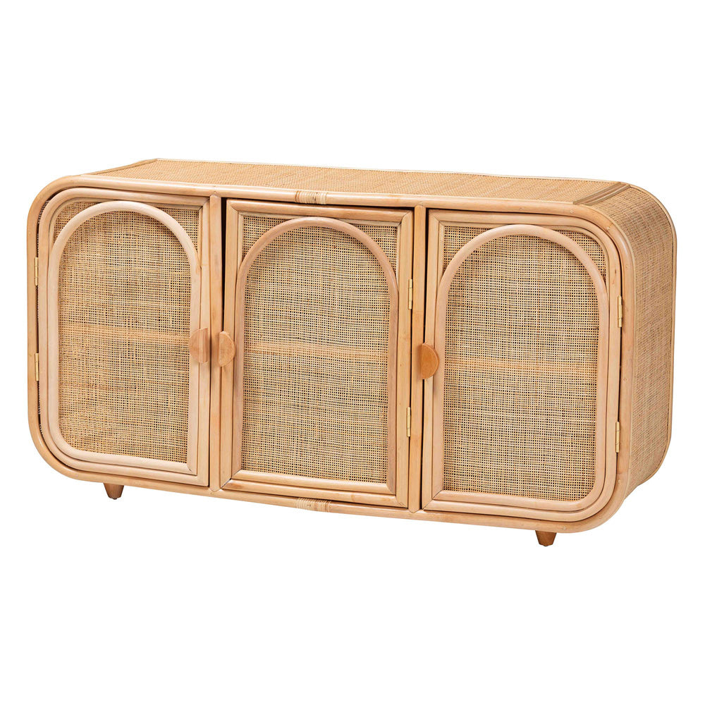 bali & pari - Evania Storage Cabinet in Natural - WS061-B-Natural Rattan-Cabinet view 1