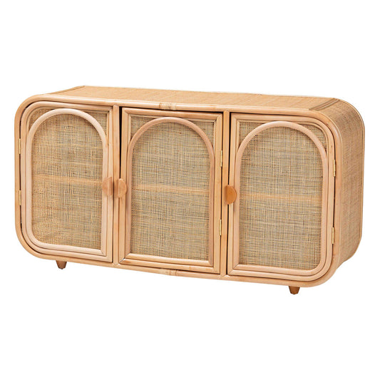 bali & pari - Evania Storage Cabinet in Natural - WS061-B-Natural Rattan-Cabinet view 1