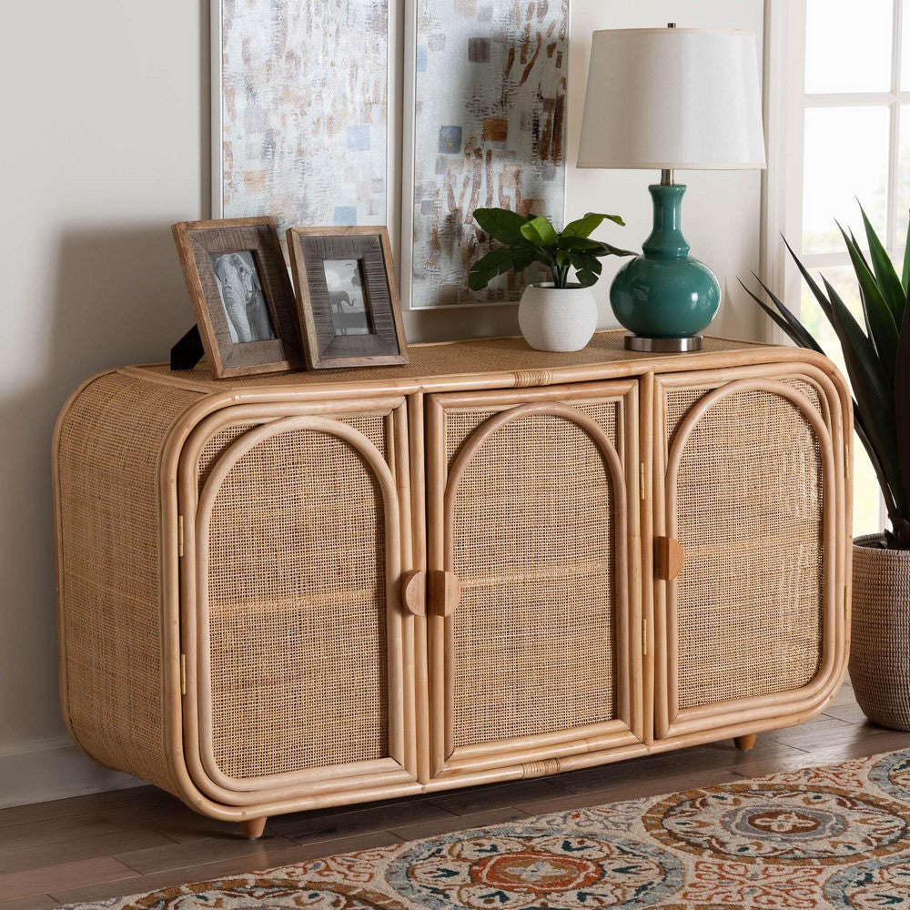 bali & pari - Evania Storage Cabinet in Natural - WS061-B-Natural Rattan-Cabinet view 8