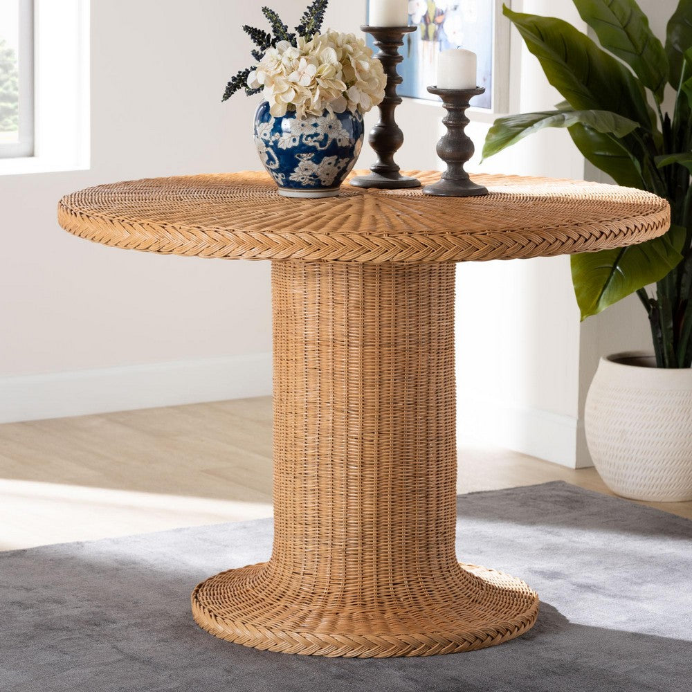 bali & pari - Farrow Dining Table in Light Honey - Braided-Light Honey Rattan-DT view 6