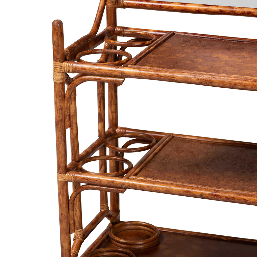 bali & pari - Feyre Hall Tree in Marbled Tortoise Brown - WS200-Tortoise Rattan-Hall Tree view 6