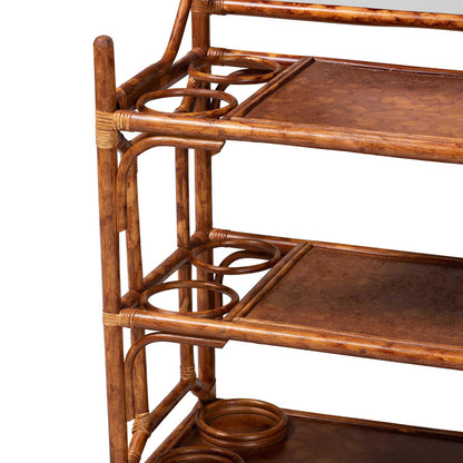 bali & pari - Feyre Hall Tree in Marbled Tortoise Brown - WS200-Tortoise Rattan-Hall Tree view 6