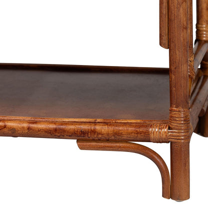 bali & pari - Feyre Hall Tree in Marbled Tortoise Brown - WS200-Tortoise Rattan-Hall Tree view 7