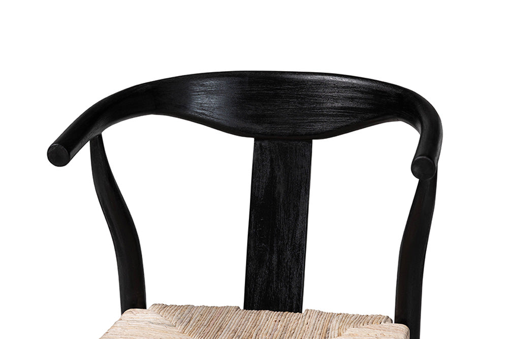 bali & pari  - Fika Counter Stool - Fika-Black Wood/Abaca White Weaving-CS view 6