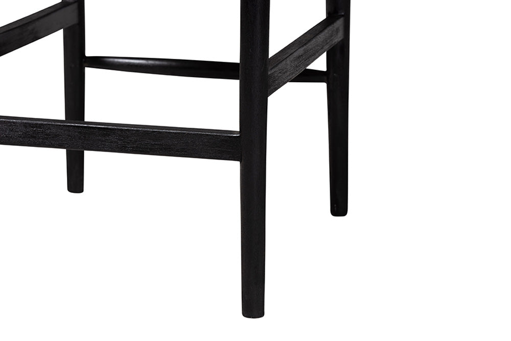 bali & pari  - Fika Counter Stool - Fika-Black Wood/Abaca White Weaving-CS view 7