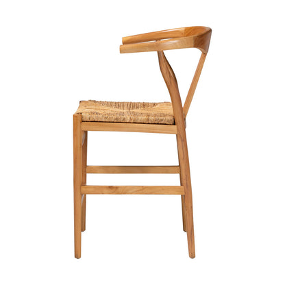 bali & pari - Fika Counter Stool in Honey/Natural Brown - Fika-Natural Wood/Abaca White Weaving-CS view 3