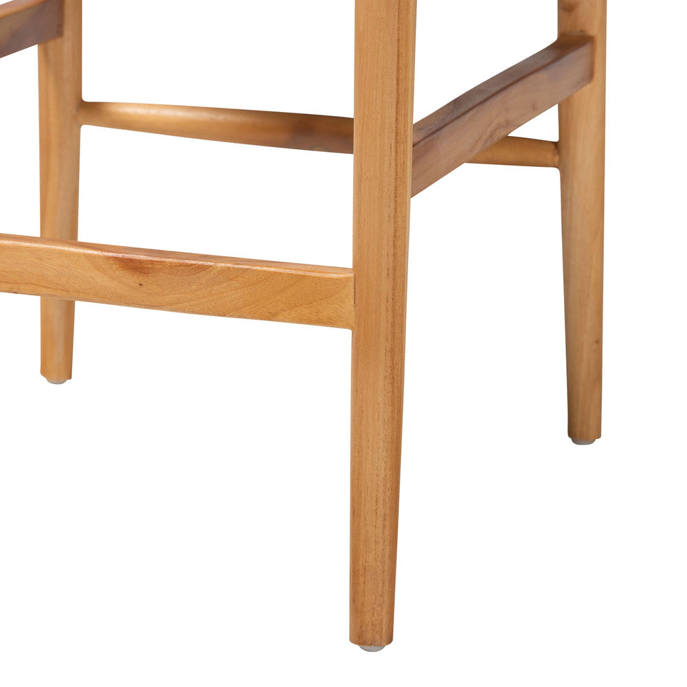 bali & pari - Fika Counter Stool in Honey/Natural Brown - Fika-Natural Wood/Abaca White Weaving-CS view 6