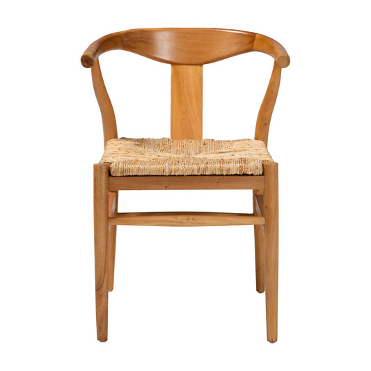 bali & pari - Fika Dining Chair in Honey/Natural Brown - Fika-Natural Wood/Abaca White Weaving-DC view 2