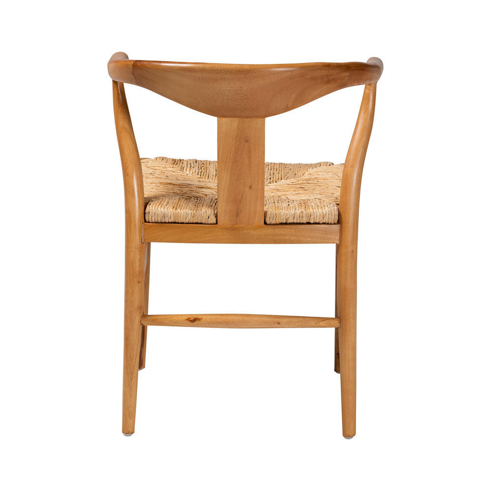 bali & pari - Fika Dining Chair in Honey/Natural Brown - Fika-Natural Wood/Abaca White Weaving-DC view 4