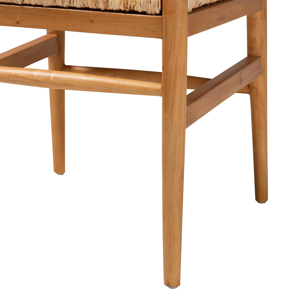 bali & pari - Fika Dining Chair in Honey/Natural Brown - Fika-Natural Wood/Abaca White Weaving-DC view 6