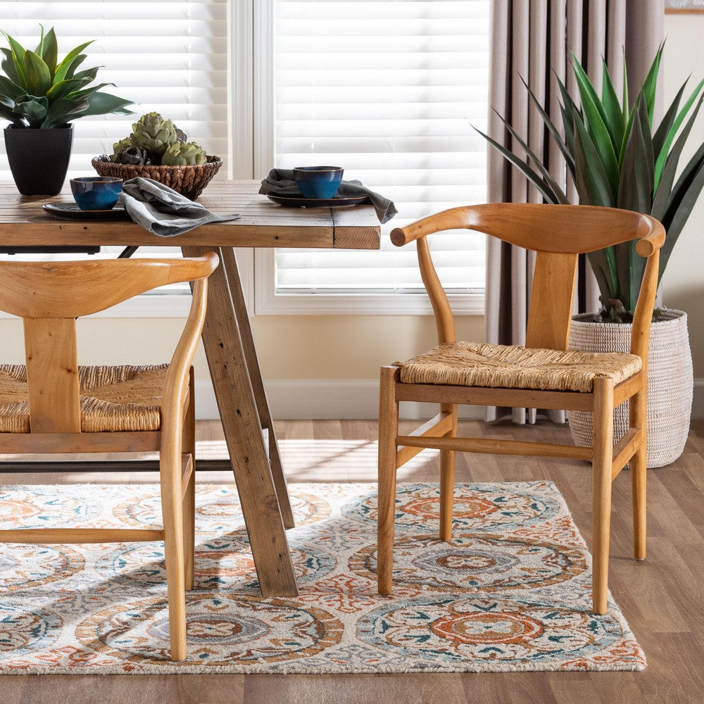 bali & pari - Fika Dining Chair in Honey/Natural Brown - Fika-Natural Wood/Abaca White Weaving-DC view 8