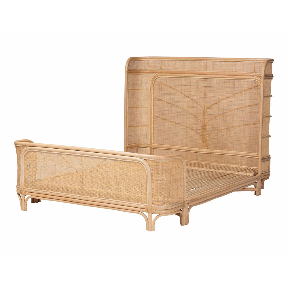 bali & pari - Fiore Queen Size Bed Frame in Natural - Fiore-Natural/Rattan-Queen view 3