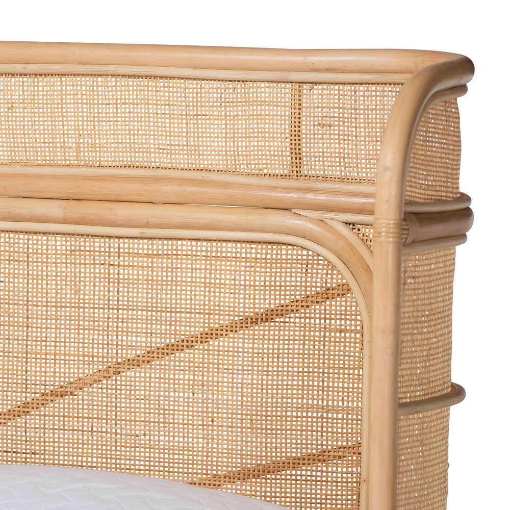 bali & pari - Fiore Queen Size Bed Frame in Natural - Fiore-Natural/Rattan-Queen view 6