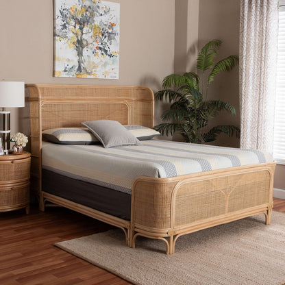 bali & pari - Fiore Queen Size Bed Frame in Natural - Fiore-Natural/Rattan-Queen view 9