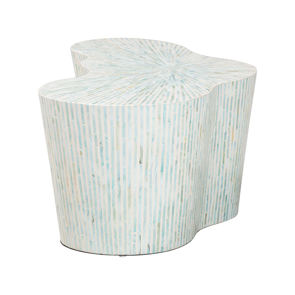 bali & pari - FiorellaCoffee Table in White/Aquamarine - F2508-FT6-Capiz-CT view 3