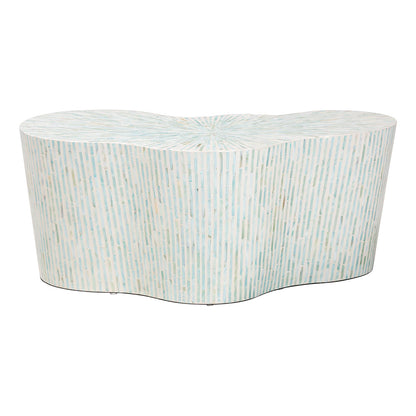 bali & pari - FiorellaCoffee Table in White/Aquamarine - F2508-FT6-Capiz-CT view 4