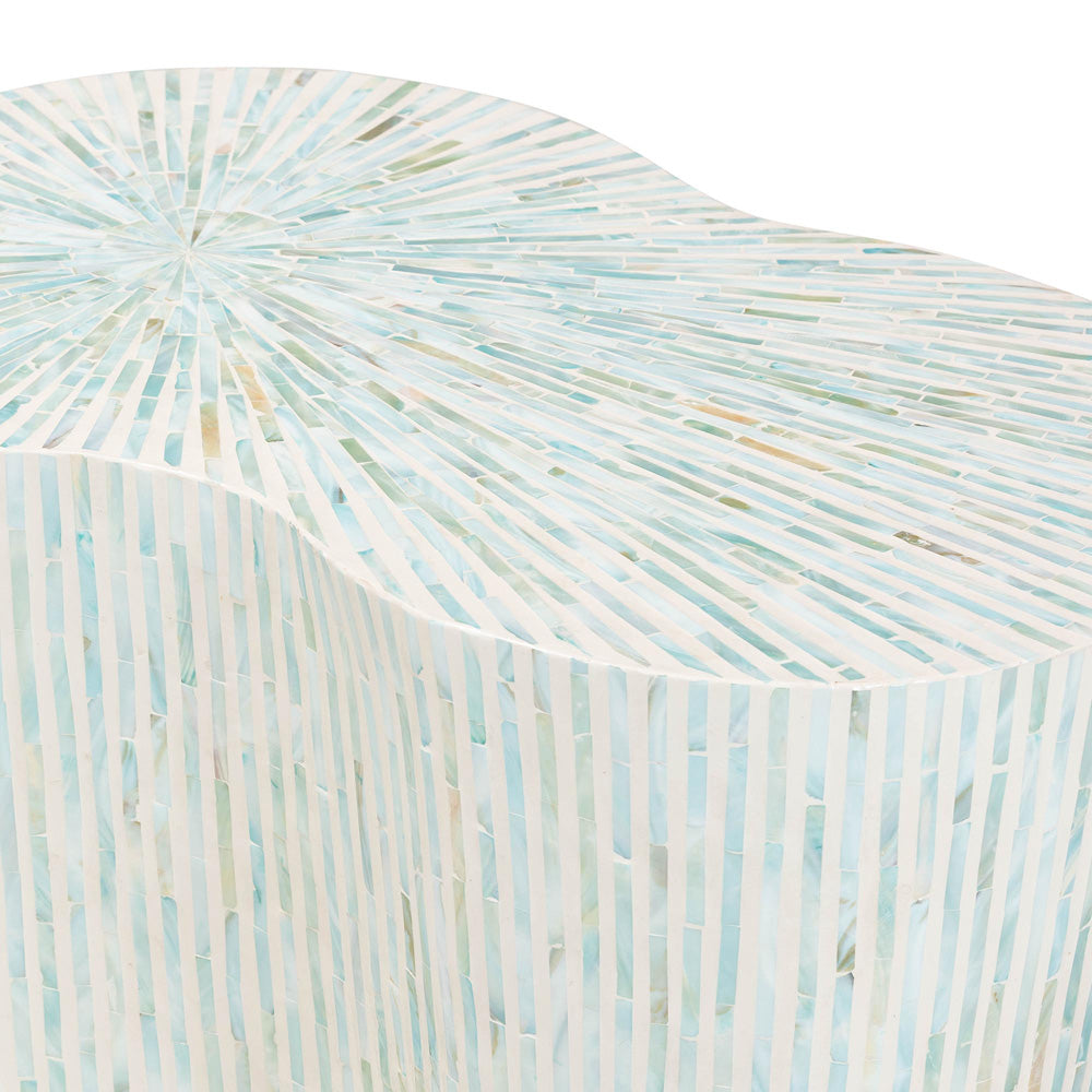 bali & pari - FiorellaCoffee Table in White/Aquamarine - F2508-FT6-Capiz-CT view 5