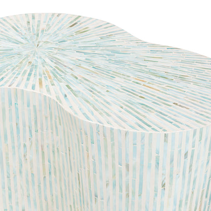 bali & pari - FiorellaCoffee Table in White/Aquamarine - F2508-FT6-Capiz-CT view 5