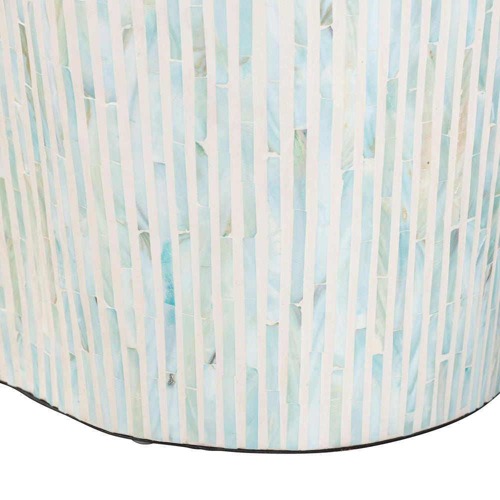 bali & pari - FiorellaCoffee Table in White/Aquamarine - F2508-FT6-Capiz-CT view 6
