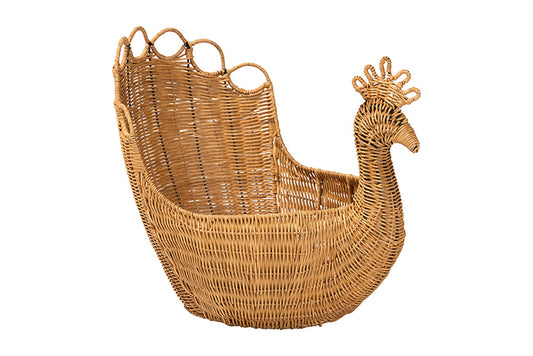 bali & pari - Florabel Basket - Flocks-Light Honey Rattan-Basket view 1