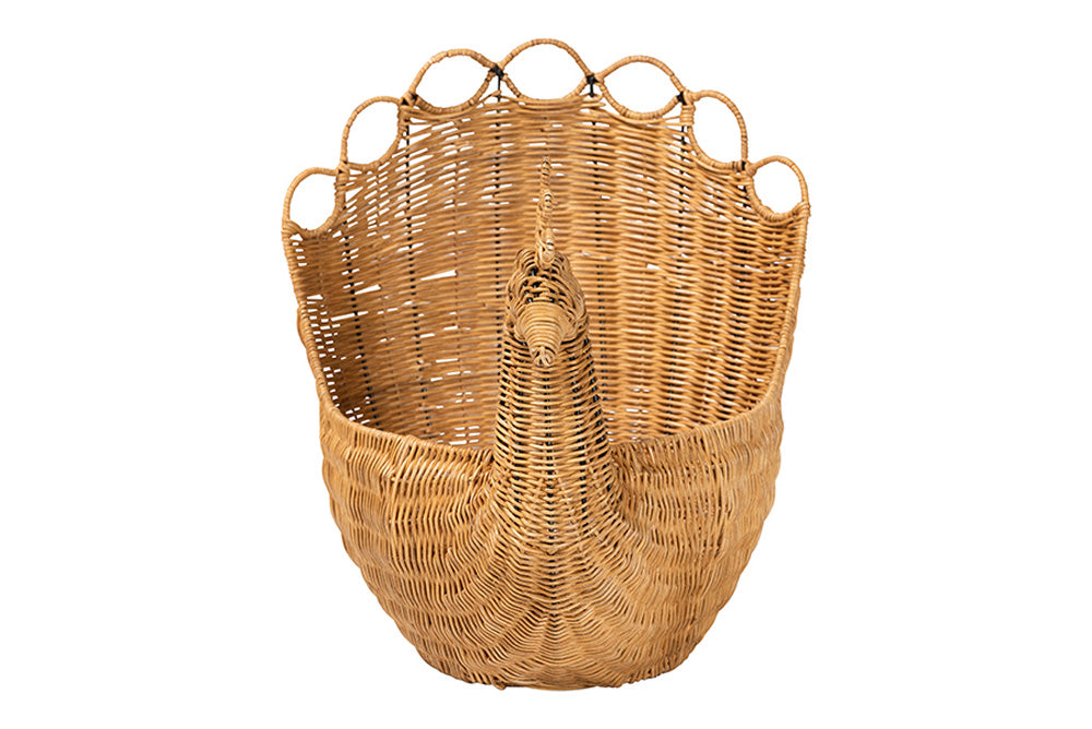 bali & pari - Florabel Basket - Flocks-Light Honey Rattan-Basket view 3