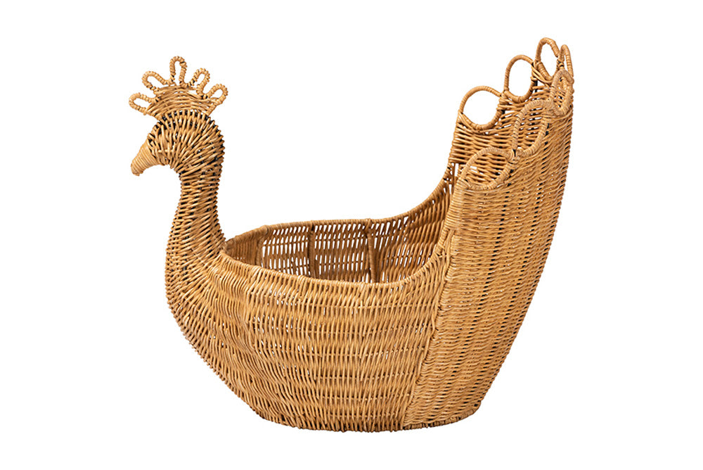 bali & pari - Florabel Basket - Flocks-Light Honey Rattan-Basket view 4