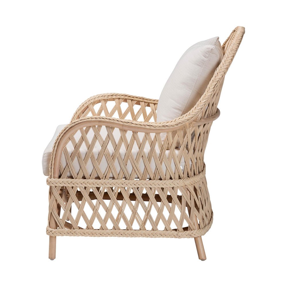 bali & pari - Florence Chair in Ivory - Regal 1-Ivory Rattan-CC view 3